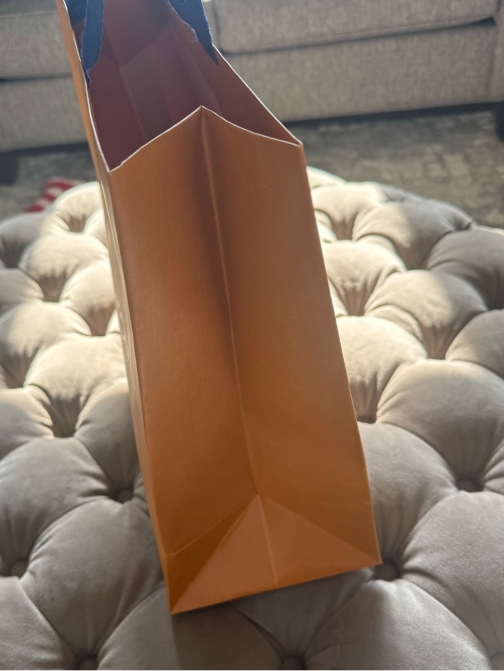 NWOT Louis Vuitton Signature Bright Orange Shopping Totes/Gift Bags Blue 3/$55 - Picture 6 of 12